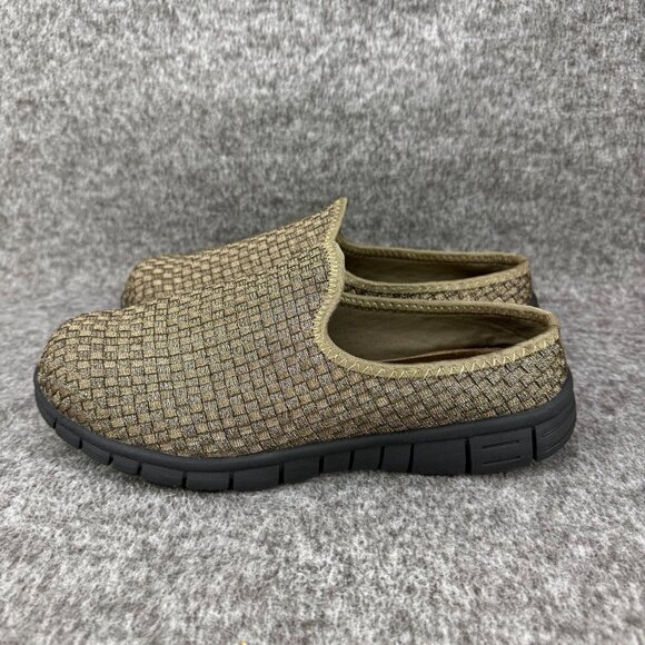 ✅Womens 9M Comfortview Kacey Slip On Shoes Brown Woven Comfort Lightweight Flats - Picture 9 of 12